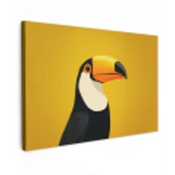Toekan - Minimalistisch - Snavel - Oranje Tuinposter op houten frame 2 cm dik klein -3d