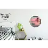 Doorkijk - Strand - Palmboom - Tropisch Wandcirkel aluminium klein -kinderkamer