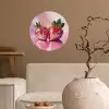 Disco - Fruit - Glitter - Strawberry Wandcirkel behangsticker klein -sfeer1