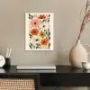 Veldbloemen - Stengels - Blaadjes - Groen poster papier klein -sfeer1