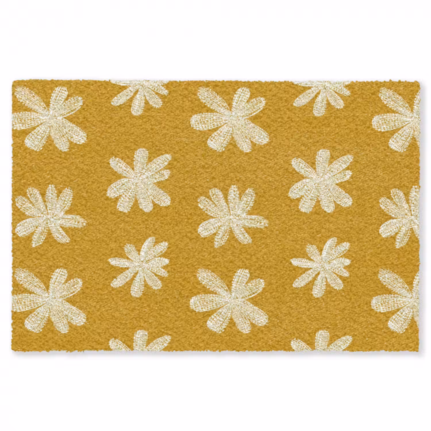 Teppich - Blume - Verspielt - Ockergelb
