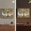 Levensboom - Boom - Abstract - Modern Light Box met batterij (Wandlamp) middel -sfeer3