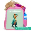 Dino - Dier - Groen - Oranje Kinderrugzak - Roze middel -inhoud_NL