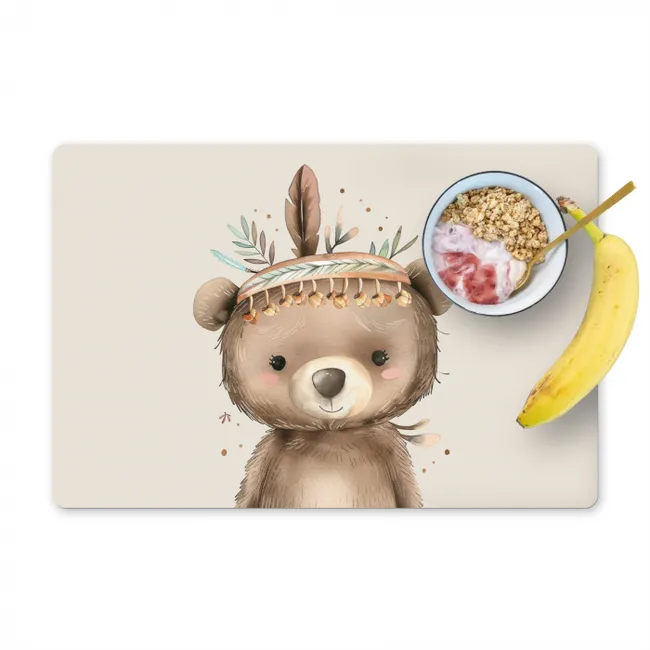 Beer - Boho - Indianentooi - Dieren Placemat vinyl groot -zzzproduct_Kitchenyeah-website