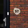 Beige bloemmotief - Traditioneel Naambord Organisch middel -sfeer1
