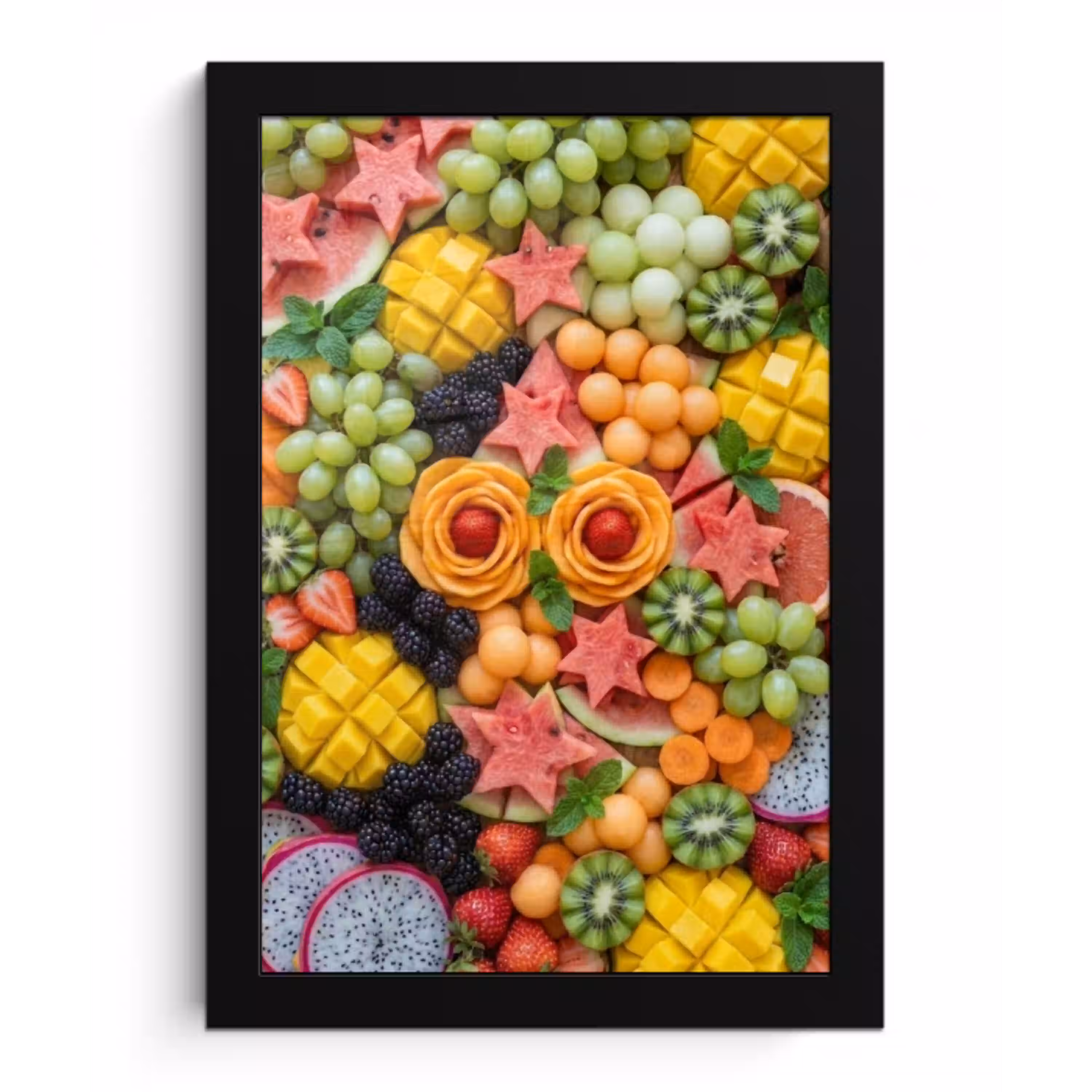 Fruit - Variatie - Kleurrijk - Vers - Eten fotolijst zwart zonder passe partout klein -3d