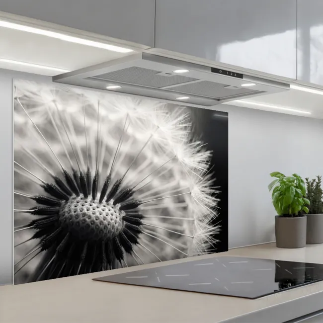 Paraschizzi cucina - Dente di leone - Nero - Bianco