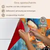 Kat - Kleurrijk - Oranje - Blauw keuken achterwand spatscherm klein -spatscherm_NL