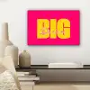 Dream big - Roze - Geel - Minimalistisch canvas 2cm klein -sfeer6