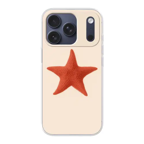 Zeester - Bobbels - Rood Telefoonhoesje iPhone 17 Pro klein -3d
