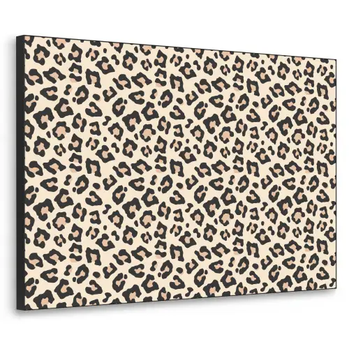 Panterprint - Patroon - Bruin Textielframe zwart klein 947 -3d