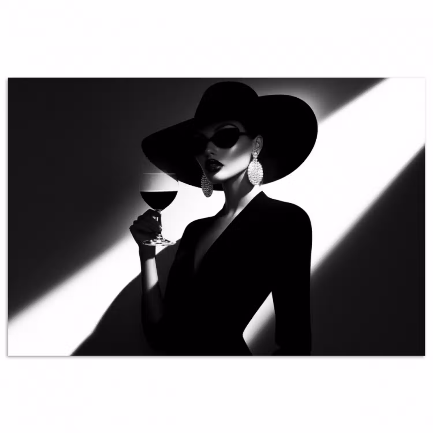 Poster - Frau - Wein - Chic