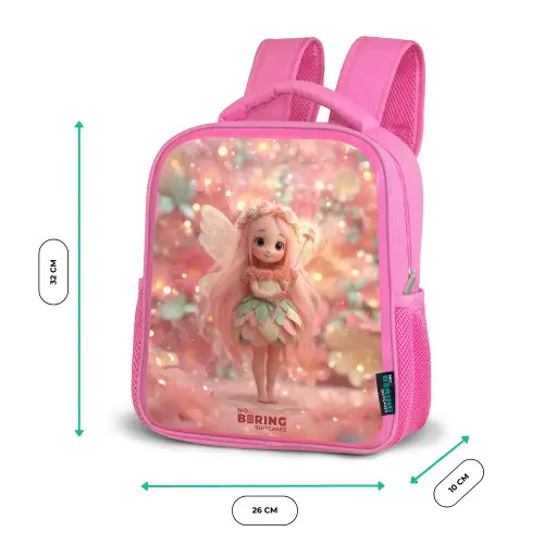 Bloemenfee in roze sprookjeswereld Kinderrugzak - Roze middel -productfoto_formaten