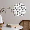 Paw - Pattern -Black Wandcirkel behangsticker klein 186 -sfeer3
