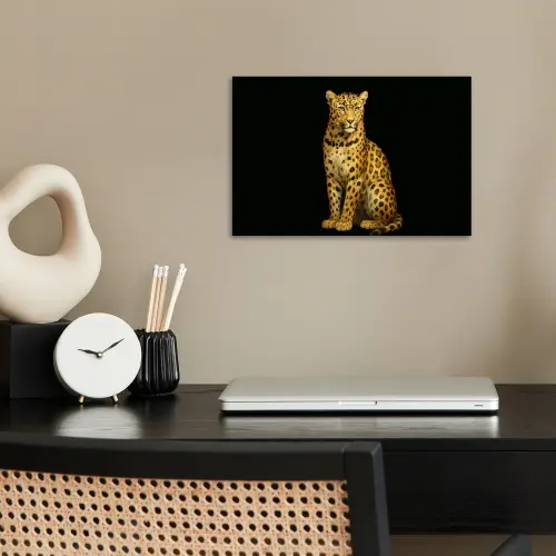 Panter - Realistisch - Bruin poster papier klein -sfeer1