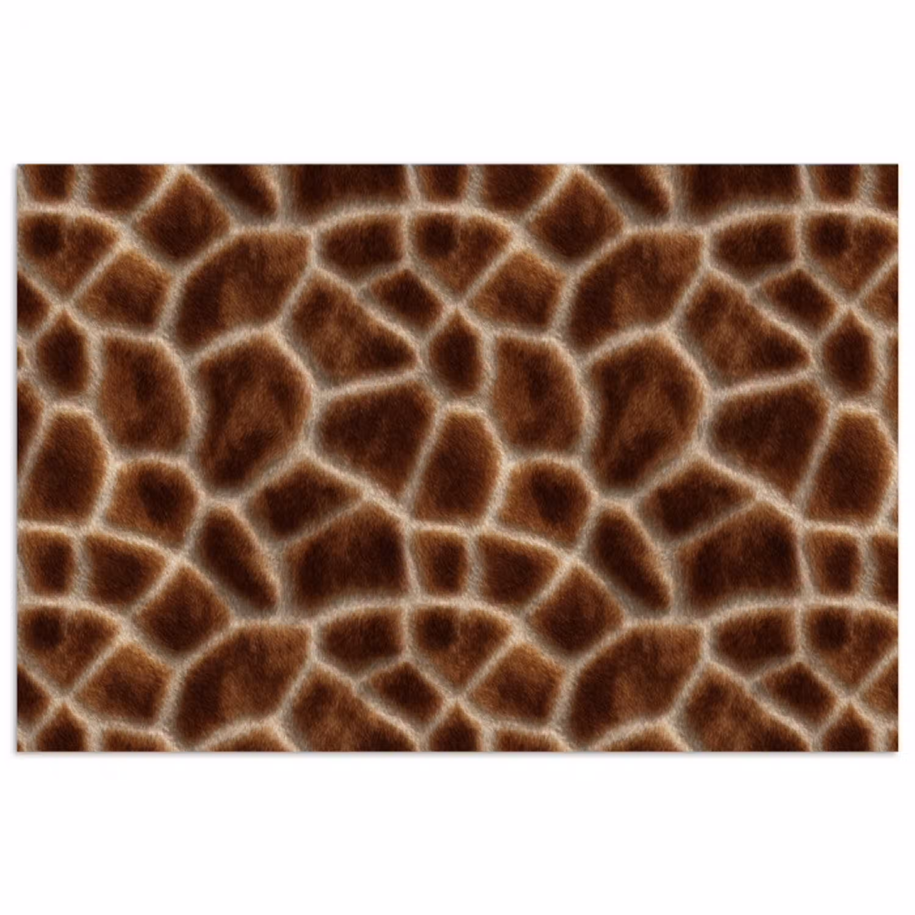 Giraf - Bruin - Vacht poster papier klein 62 -3d