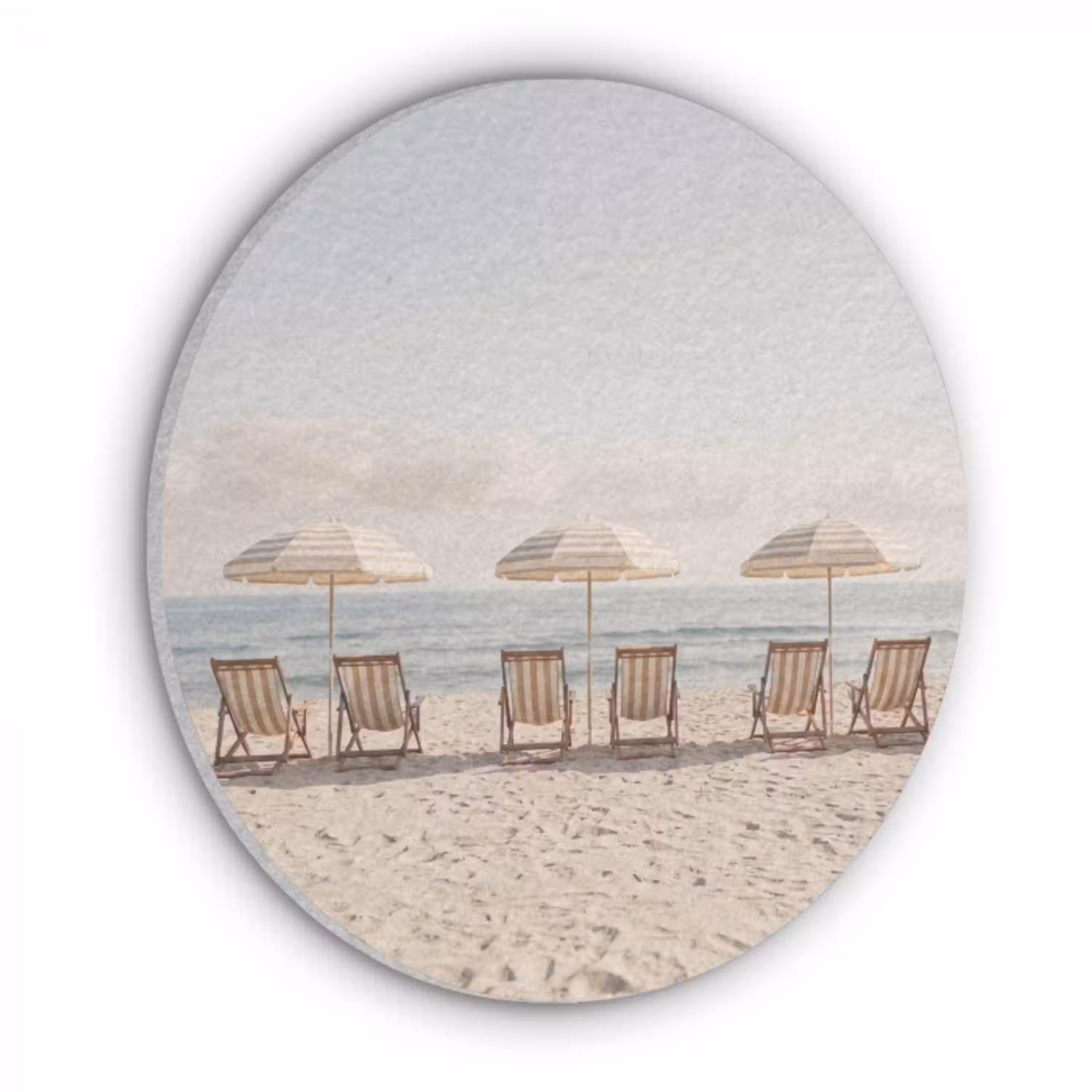 Strand - Stoelen - Parasol Akoestische PET Vilt - Rond klein -3d
