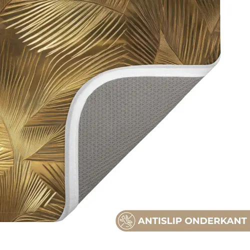Palm - Waaier - Goud WCmat klein 1009 -USP_AntislipNL
