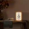 Modern - Roze - Groen - Natuur - Geometrisch - Vormen Light Box met kabel (Tafellamp) klein -sfeer4