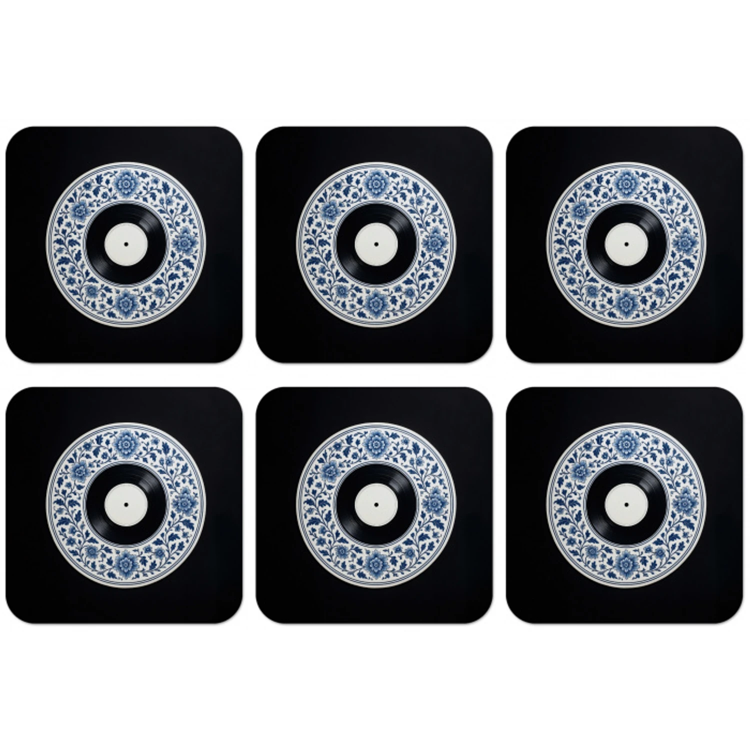 Vinyl - LP - Delfts Blauw - Muziek onderzetter kurk middel -zkaufland3dotto