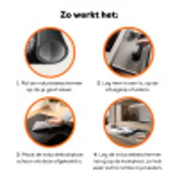 Boot - Rivier - Bamboe - Wit Inductie beschermer vinyl 3mm klein -zzzzzzz-td-werking