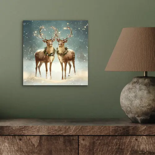 Kerstmagie - Winterwoud - Rendier aluminium wit klein -sfeer2