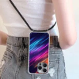 Snelheid - Kosmos - Kleurrijk Hoesje iPhone 16 Pro Max met koord klein -sfeer5
