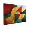 Abstract - Kerst - Goud - Rood - Groen canvas 2cm klein -z3d