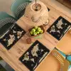 Wereldkaart - Beige - Zwart Placemat vinyl groot -zzsfeer5_Kitchenyeah-website