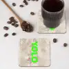 YOLO - Groen - Neon - Slangenprnt onderzetter kurk middel -sfeer2