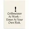 Grill - Uitroepteken - Zwart - Tekst poster papier klein -3d