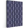 Oceaan - Touw - Blauw - Wit Tuinposter op houten frame 2 cm dik klein 841 -3d