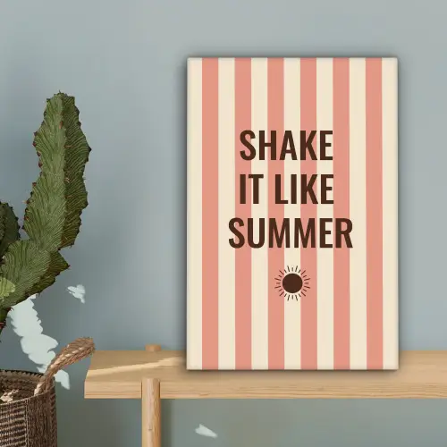 Zomer - Quote - Strepen canvas 2cm klein -sfeer4