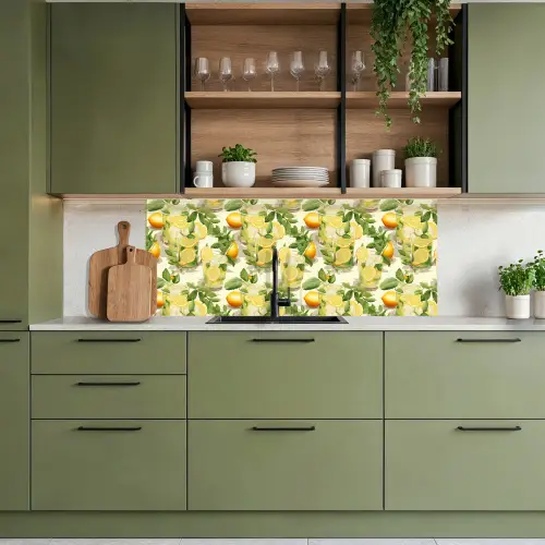 Citroen - Drankje - Glas - Munt keuken achterwand 2 middel 871 -sfeer3