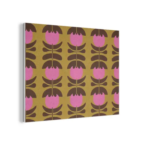 Abstract - Bloemen - Roze PET vilt klein 837 -3d