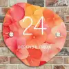 Oranje bloemenmix - Klassiek Naambord Organisch middel -sfeer10