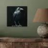 Raaf - Vogels - Zwart aluminium wit klein -sfeer2
