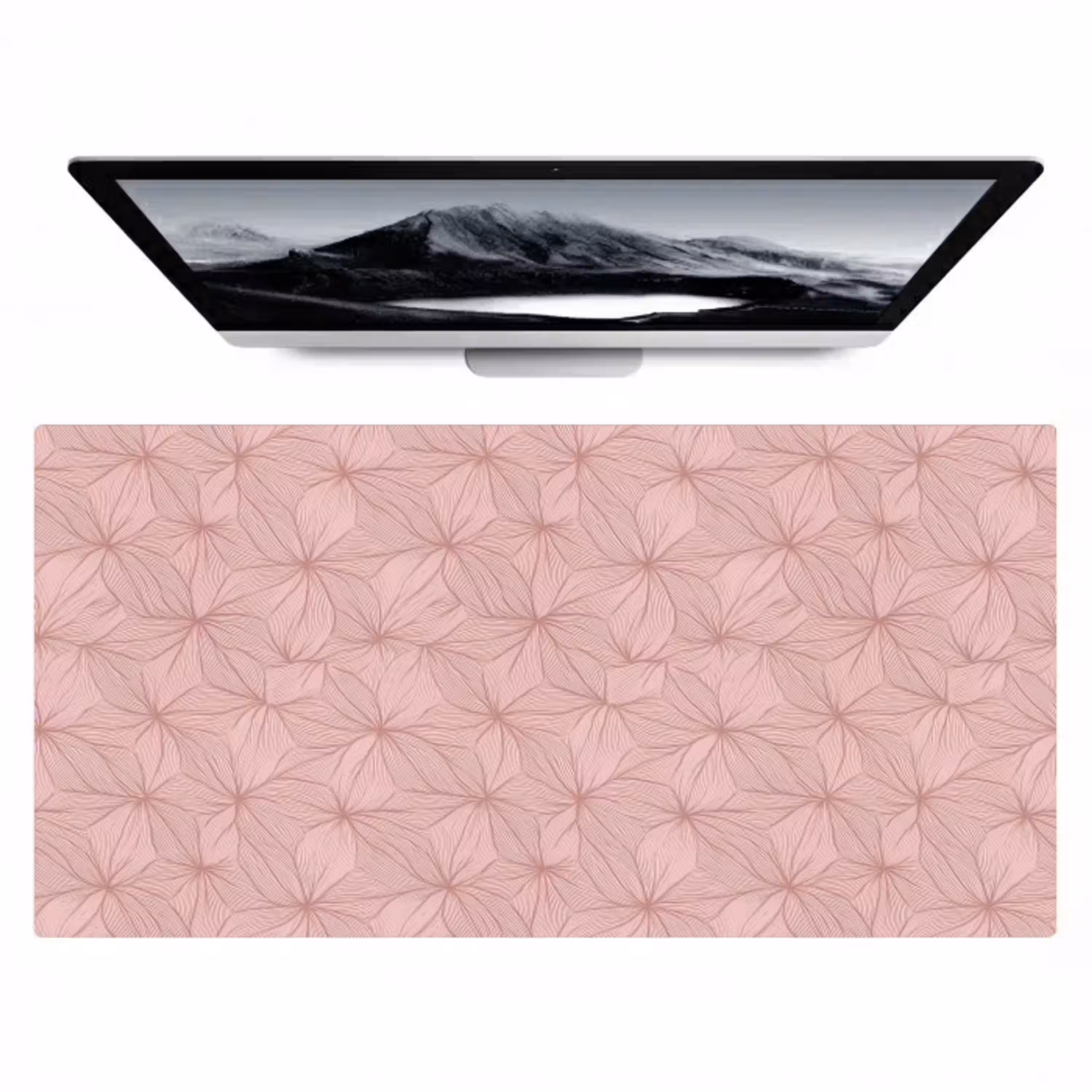 oederroze - Bloemen - Reliëf - Textuur Muismat XXL klein 681 -zzz3d