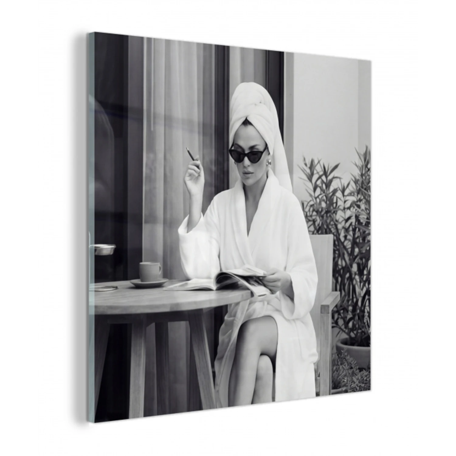 Modern - Vrouw - Zwart - Wit plexiglas 5mm klein -z3d