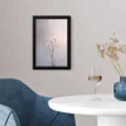 Bloemen - Bollen - Roze fotolijst zwart zonder passe partout klein -sfeer4