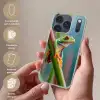 Kleurrijke kikker - Groene stengel - Alert Telefoonhoesje iPhone 17 Pro klein -sfeer3_NL