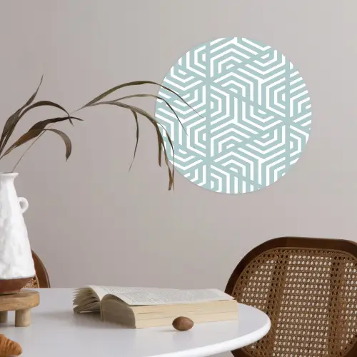 Design - Geometrie - Patroon - Driehoek Wandcirkel behangsticker klein 186 -sfeer3