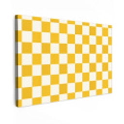 Traditioneel - Patroon - Geel Tuinposter op houten frame 2 cm dik klein 845 -3d