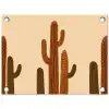 Cactus - Woestijn - Zand - Bruin tuinposter los doek klein -3d