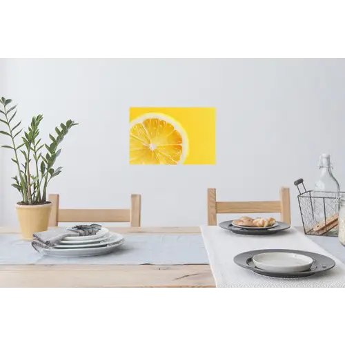 Citroen - Geel - Zonnig Muursticker klein -eettafel