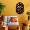 Bonen - Close-up - Donkerbruin Wandcirkel Ovaal Forex klein -sfeer4
