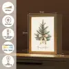 Kerstboom - Kerst - Merry Christmas - Beige Light Box met kabel (Tafellamp) klein -USP_NL