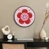 Bloem - Roze - Hartjes Fotolijst rond zonder passe partout klein -sfeer1