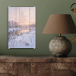 Rivier - Winter - Landschap - Sneeuw - Zonsopgang plexiglas 5mm klein -sfeer3