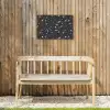 Terrazzo - Patroon - Zwart - Zacht Tuinposter op houten frame 2 cm dik klein 845 -sfeer4